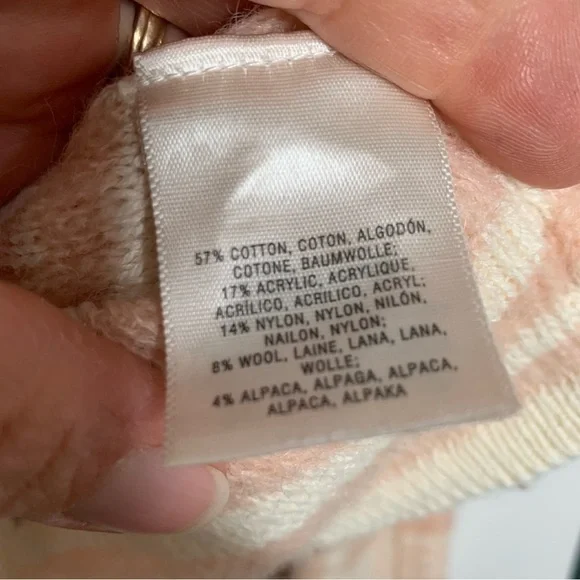 Anthropologie Knitted and Knotted Wool Boucle Cardigan Sweater Pink Small - Picture 5 of 6